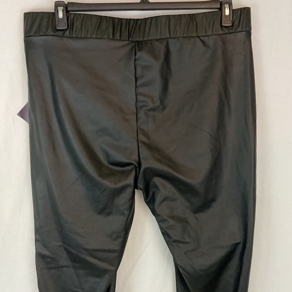 AVA VIV Women’s Black Vegan Leather Pants Size 2X - Picture 5 of 10